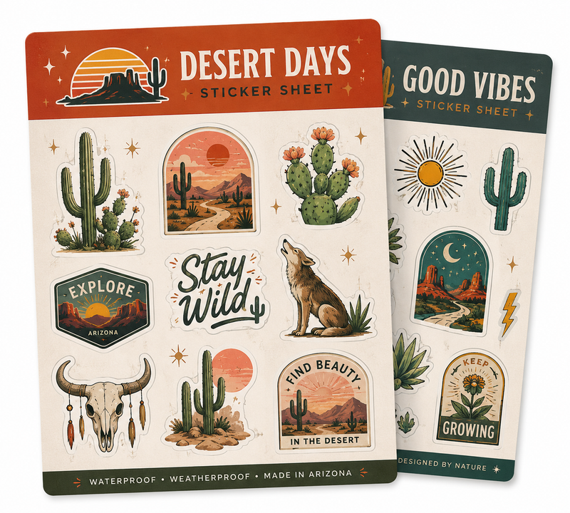 Custom sticker sheets with multiple kiss-cut designs