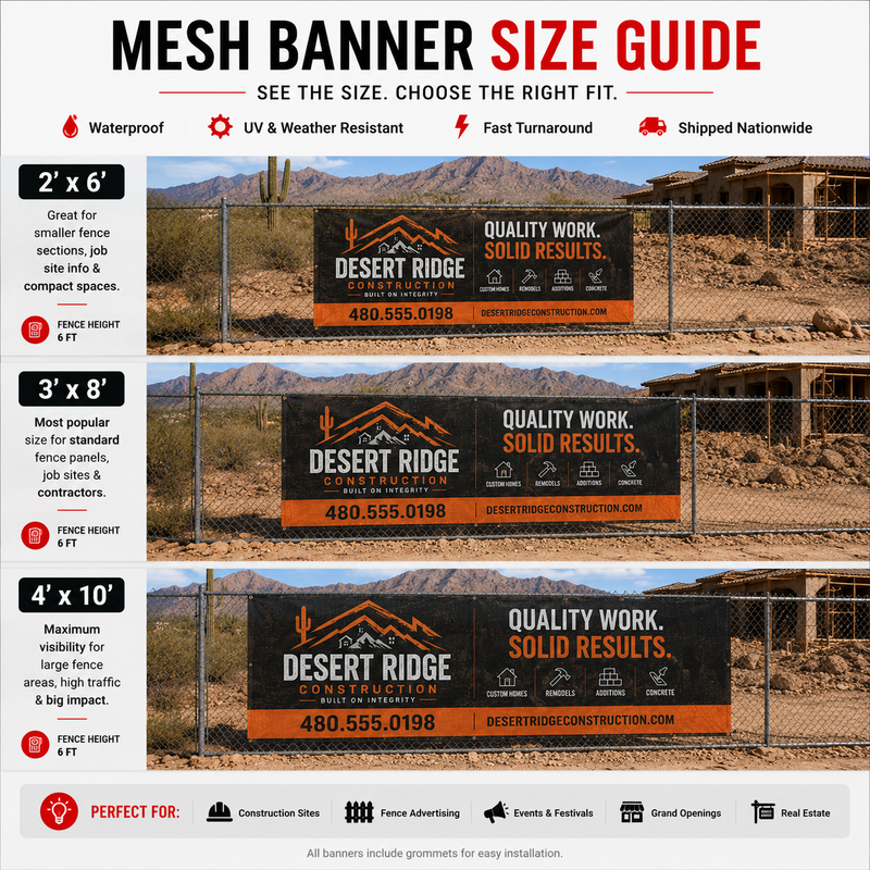 Mesh Banner Size Guide